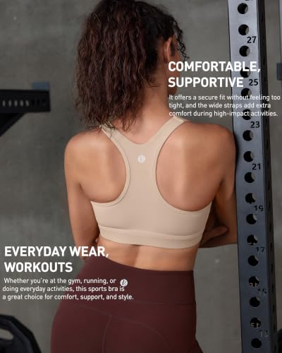 Image of RUNNING GIRL High Impact Sports Bra,Racerback Sports Bras for Women High Support Molded Cup Workout Bra with Sewn in Pads