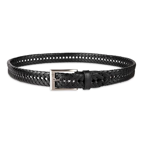 Dockers Men's Leather Braided Casual and Dress Belt,Black,42 — view 4