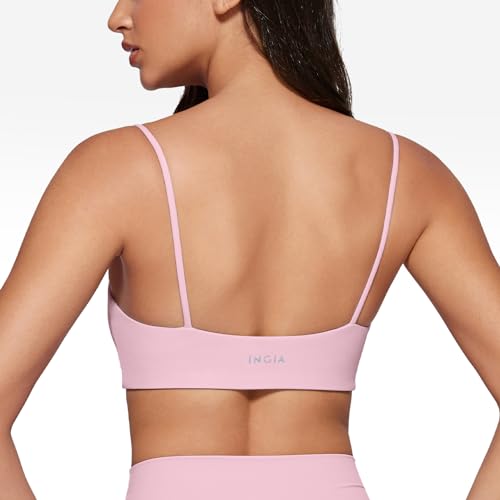 Women's Square Neck Sports Bra Spaghetti Strap Padded Cami Yoga Wireless Square Back Workout Bra Crop Top2
