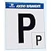 StickersLab - Contrassegno Adesivo in vinile Rifrangente"P" Principiante, Set di 2 a norma DPR