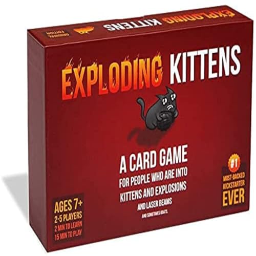 Image of Volcano Small Pack Kitty Board Game for 2 to 5 Players, Ages 7+, 56 Playing Cards, 15 Minutes to Play