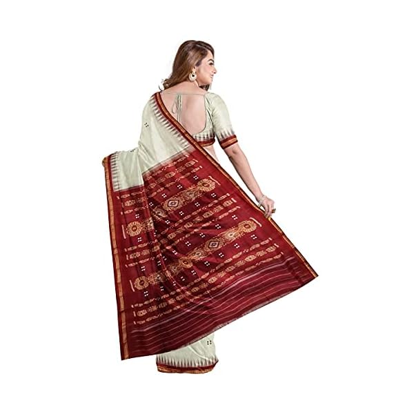 BHS Women's Sambalpuri Pure Cotton Bomkai Saree Without Blouse Piece (Nuapatanapata_Multicolour) - Image 4