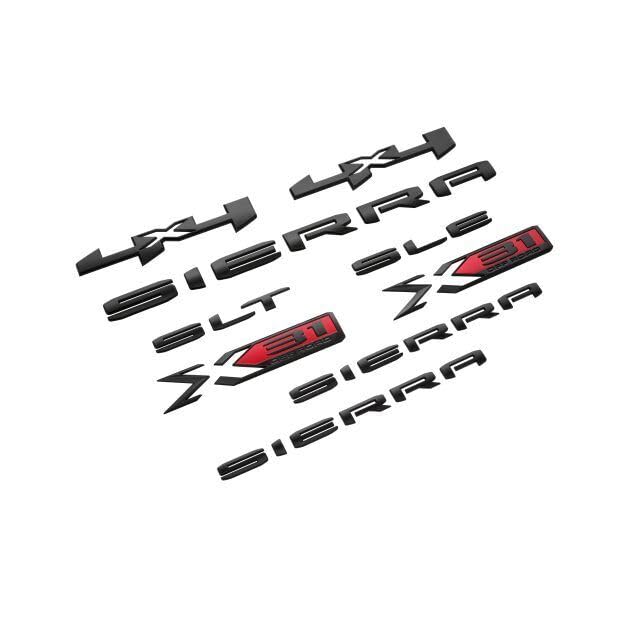 Emblema negro Sierra Elevation Edition de acabado premium 2