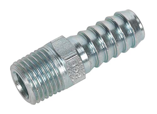 Image of Sealey Ac09 Screwed Tailpiece Male 1/4Bspt - 3/8 Hose Pack of 5