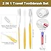 skourvut Disposable Toothbrushes with Toothpaste Individually Wrapped 5 Colors Bulk Toothbrush and Toothpaste 10g for Homeless,Shelter,Air Bnb/Hotel/Guest Apartment (100)