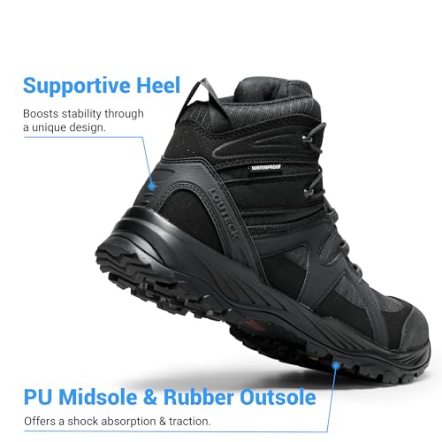 Men's Military & Tactical Boots – Waterproof & Comfortable Black Boots for Men, Perfect for Work, EMS, Hiking, and Combat3