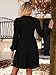 UEAL Black Long Sleeve Sweater Dress for Women Casual Ladies Fall Winter A Line Dresses Medium Black