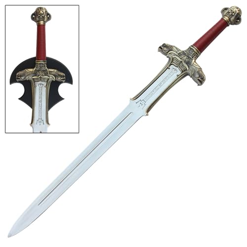 Armory Replicas™ - Barbarian Hero Collectible Replica Sword of Atlantis - Stainless Steel Decorative Full Sized Movie King Sword w/Display Plaque Mount & Hardware Inlcuded