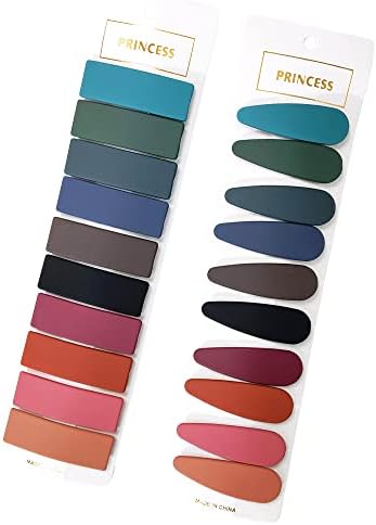 B.PHNE 20Pcs Matte Snap Hair Clip Barrettes for Girls women, No Slip Cute Solid Candy Color Hair Accessories Hair Pins (SnapClip20B)
