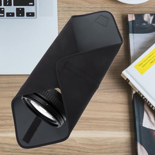 Bolsa de neopreno para lentes de cámara digital Alipis funda negra de protección suave 7