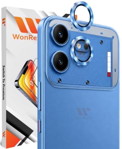 Image of Pack 2 - Camera lens Protector Ring for Nothing 4B 5G Camera Tempered Glass Aluminum Alloy Rings, Ultra-HD Metal Frame- Blue