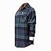 Gioberti Kids and Boys Brushed Flannel Plaid Checkered Shirt with Corduroy Contrast, Dark Green/Red Highlight, Size 14