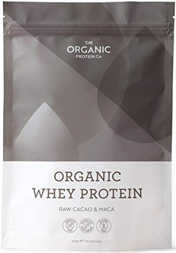 Chocolate Organic Whey Protein Powder (Raw Cacao & Maca) 400g - Grass Fed, Additive Free & Gluten Free