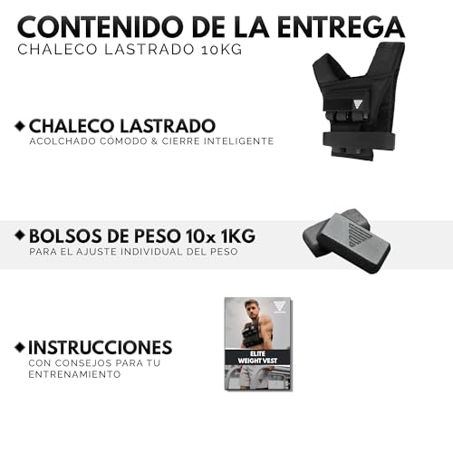 Miniatura 5 de Gornation Chaleco Lastre De 10 Kg, 70 Tejido Oxford, 30 Tpe, Para Entrenar Para Mujeres Y Hombres - Chaleco De Peso Ajustable Para Calistenia Y Gimnasio, Negro