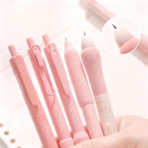 Bolígrafos Gel Retráctiles GZBABY 5 Pcs Tinta Negra 0.5mm miniatura 5