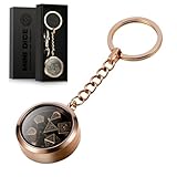 Mini Metal D&D Dice,DNDND 6mm Metallic Dice Set with Keychain and Gift Dice Box for Dungeons and Dragon DND Game (Copper with Rose Gold Case)