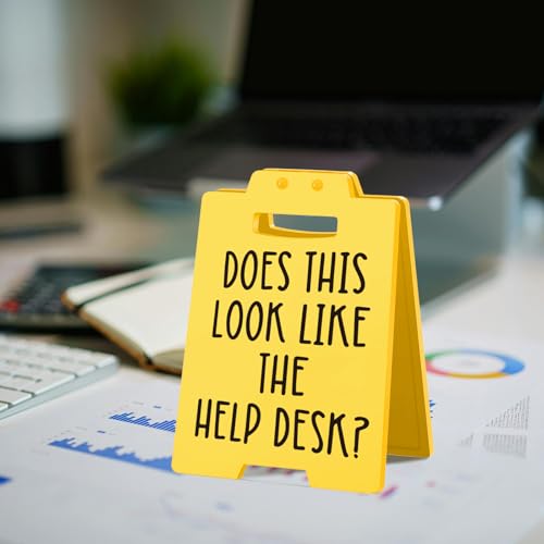 Funny Office Desk Sign – Sarcastic Cubicle Decor for Coworker, Boss, Employee – Gag Gift for Birthday, Christmas, or White Elephant