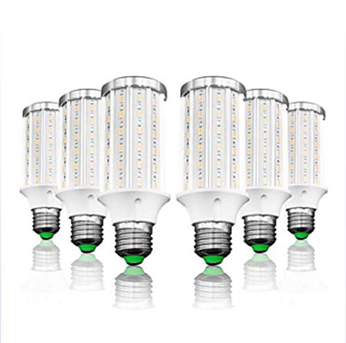 E27 Bombillas LED de maíz, luces LED de maíz de 20 W 2000 lm E26 / E27 T 72 Cuentas LED SMD 5730 Blanco cálido Blanco 85-265 V (paquete de 6),Coolwhite