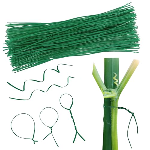 LQTSLFM 100 Stück Pflanze Twistbinder Grün Garten Pflanzen Krawatten 20cm Flexible Pflanzenbinder Garden Twistee Tie für Pflanzen Bastelarbeiten Verpackungsbeutel (100pcs-20cm)
