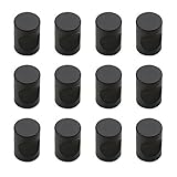 Rddconkit 12 Pcs Cylindrical Cabinet Handles,Mini Drawer Pulls Jewelry Box Knobs Black Cabinet Knobs for Windows, Wardrobes, Cabinets, Drawers