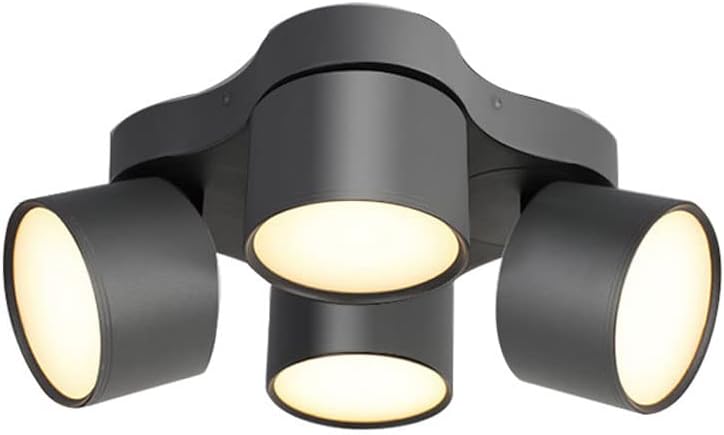 Siet 4-Light Ceiling Down Lamp Adjustable Surface Mounted Downlight Fixture, 220°+ 90° Rotation Ceiling Spotlight, Directional Downlights for Living Room Bedroom Hallway
