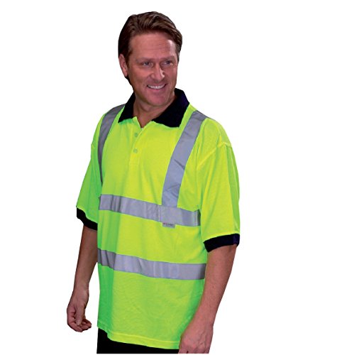 Polo de sécurité jaune fluo YOKO pour éviter les risques de chantier