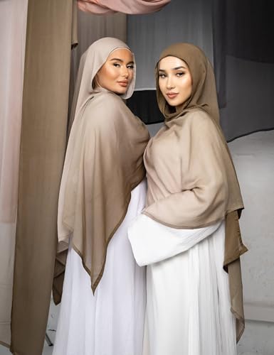 Ombre Modal Hijab Scarf for Women Muslim, Soft Lightweight Headscarf3