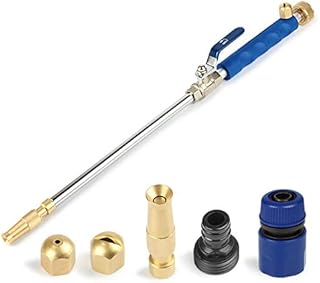 Hydro Jet High Pressure Power Washer, Pressure Washer Gun with Garden Hose End, Glass Window Cleaning Sprayer Extendable Garden Car Water Washing, Hydrojet Washer Nozzle (Adjustable Type + Fan Type)