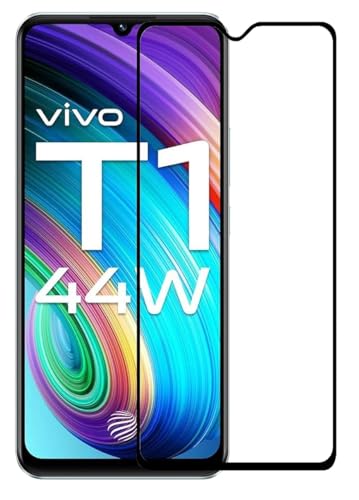 Image of HD Tempered Glass Screen Protector Compatible For Vivo T1 44W, T2, T1 Pro With Edge To Edge Coverage And Easy Installation Kit
