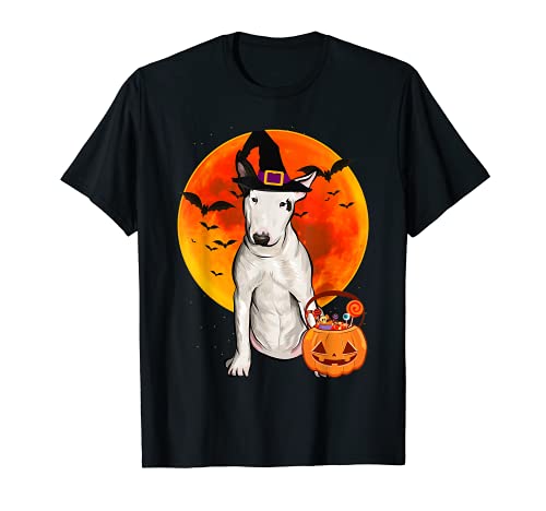 Bull Terrier Zucca Di Halloween Maglietta