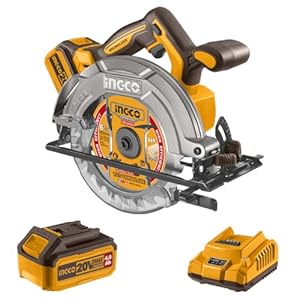 Scie Circulaire Sans Fil INGCO 20V, Coupe Fine et Puissante