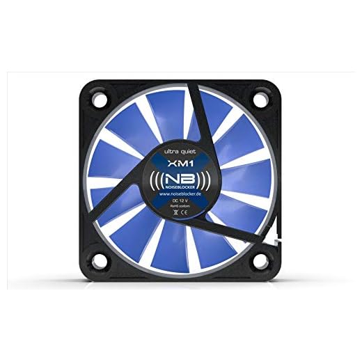Noiseblocker Mini PC fallfläkt BlackSilent PC-fläkt XM-1, fläkt 40 x 40 x 10 12 v, tyst PC-fläkt 40 mm, kylfläkt endast 9 dB (A) vid 2 800 varv/min