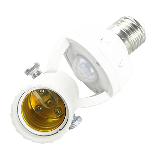 Preisvergleich Produktbild HomeDecTime Infrarot PIR Bewegungsmelder LED E27 Lampen Birnenhalter Schalter Nützlich