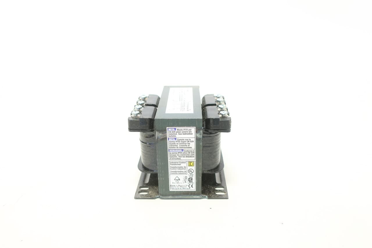 Industrial Control Transformer .100 kVA 240 X 480 Primary Volts - 120 X 240 Secondary Volts, Factory Installed integrally Mounted 2-Pole Primary Block