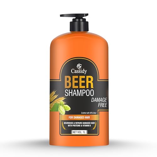 Image of Cassidy Beer Shampoo With Proteins and Vitamin B, For Damaged Hair,1L | With Proteins, Vitamin B