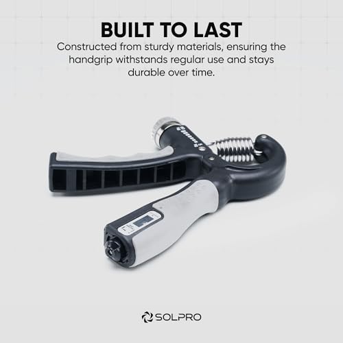 Image of Solpro Velgrip Adjustable Hand Grip Strengthener with Mechanical Counter for Men & Women | Adjustable 5 to 60 kg Resistance | Forearm, Wrist & Finger Strengthener | Home, Gym Workouts