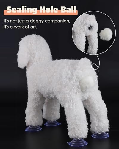 Interaktives Hundespielzeug aus Silikon, für Paarung, simuliertes Haar, empathetischer Schlafpartner, Miniaturschnauzer/Bichon Frisé, Haustier-Reproduktion
