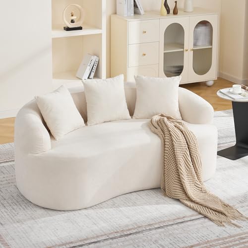 Abbrevi 65" Curved Loveseat Sofa, Deep Seat Love Seat Couches