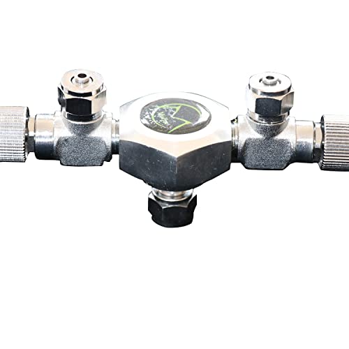 Image of VAYINATO Mufan Stainless Steel Planted Aquarium Regulator Multiway Splitter For Co2 Regulator(2 Way)