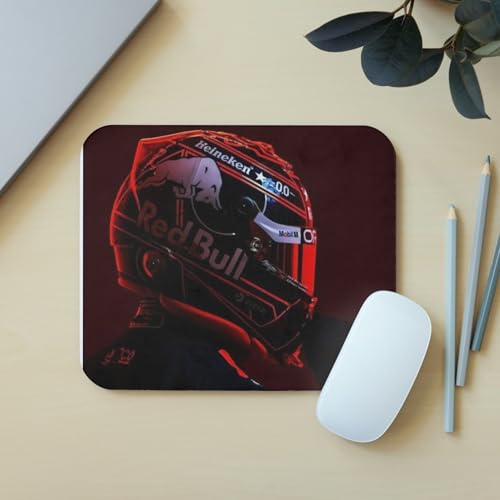Image of Max Verstappen Helmet Mouse Pad | f1 Desk Mat | Non-Slip Rubber Base & Smooth Surface | Ideal for Office, Work from Home, Students & Professionals