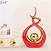 Norrclp Home Decor Modern Abstract Art Ceramic Statue Table Decorations for Dining Room Living Room Office Centerpiece (Red and Gold, Small)