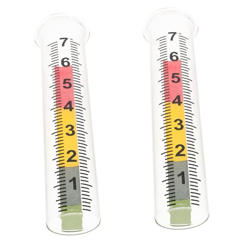 GALPADA Frost-Proof Rain Gauge Test Tube 2pcs Water Gauge Easy to Read Scale for Outdoor Measurement