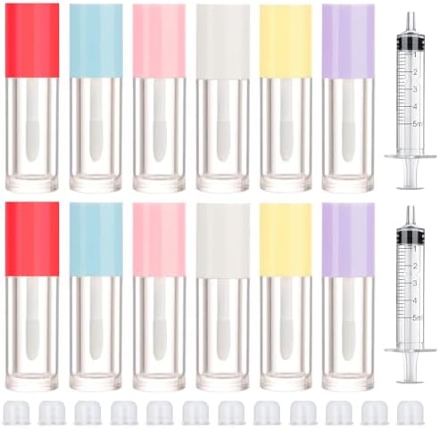 12 PCS 2.5ml Clear Empty Lip Gloss Tubes with Wand for Lipgloss
