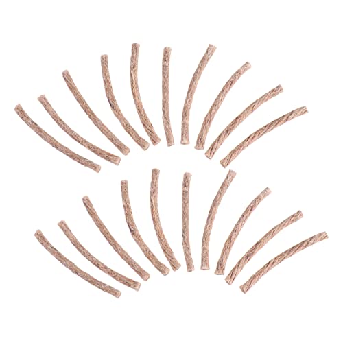 Parliky Wax Rope Fire Starter 20pcs Survival Wick Cord Lightweight Portable Easy to Use for Outdoor Activities