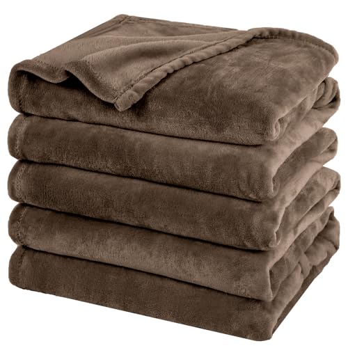 PHF oversized fleece blanket 120" x 120" cocoa brown