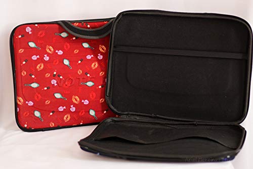 Capa Pasta Maleta de Notebook Vermelha Estampada 15.6 Polegadas