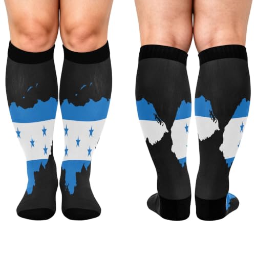 GuoChe Plus Size sports compression stockings Honduras National Pride Flag