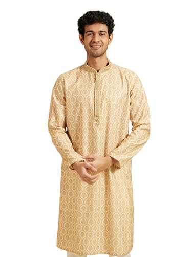 Image of DIWAS BY MANYAVAR Men's Cotton Blend Printed Kurta (1pc)