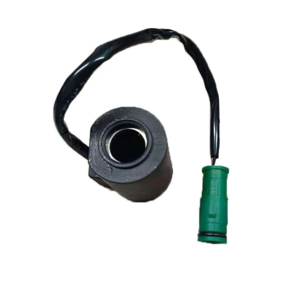 24V Solenoid Coil, Compatible with EC Wheeled Excavator EC140 EC180B EC210 EC210B EC240 EC240B EC290 EC460, 24V 14527267, Excavator Hydraulic System Replacement Parts