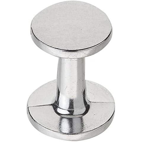 RSVP International Espresso Coffee Kitchen Tool Home and Commercial Use, Dual Sided Tamper, Aluminum Alloy Cover